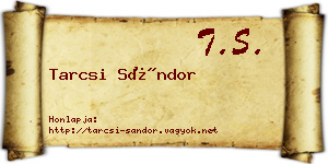 Tarcsi Sándor névjegykártya