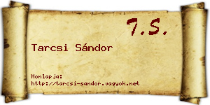 Tarcsi Sándor névjegykártya